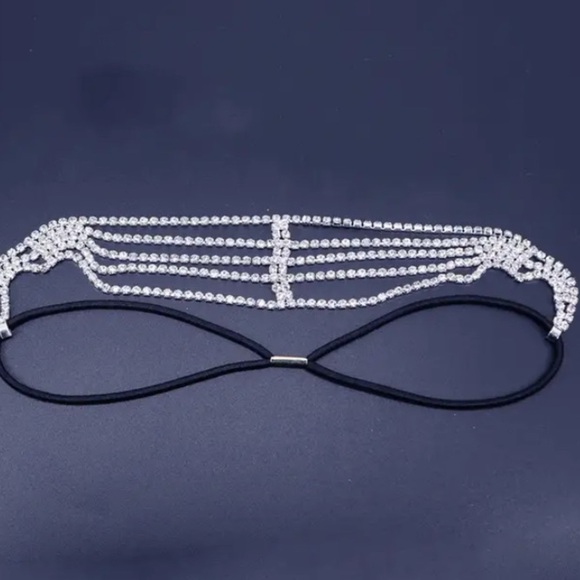Silver Rhinestone Headband Hair Accessory